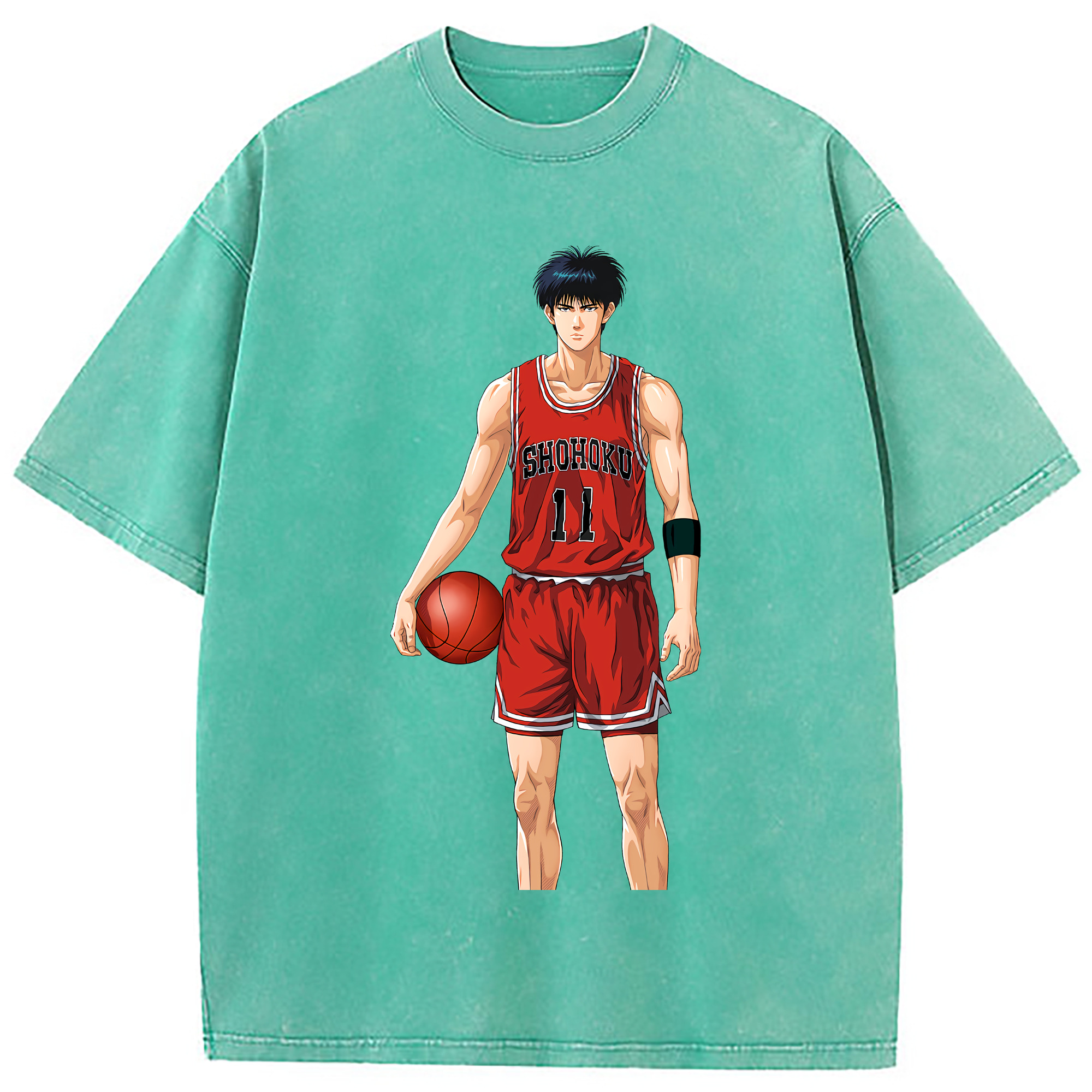 （画像用） SLAM DUNK／スラムダンク 綿100% ヴィンテージ風 半袖Tシャツ（フロントプリント）